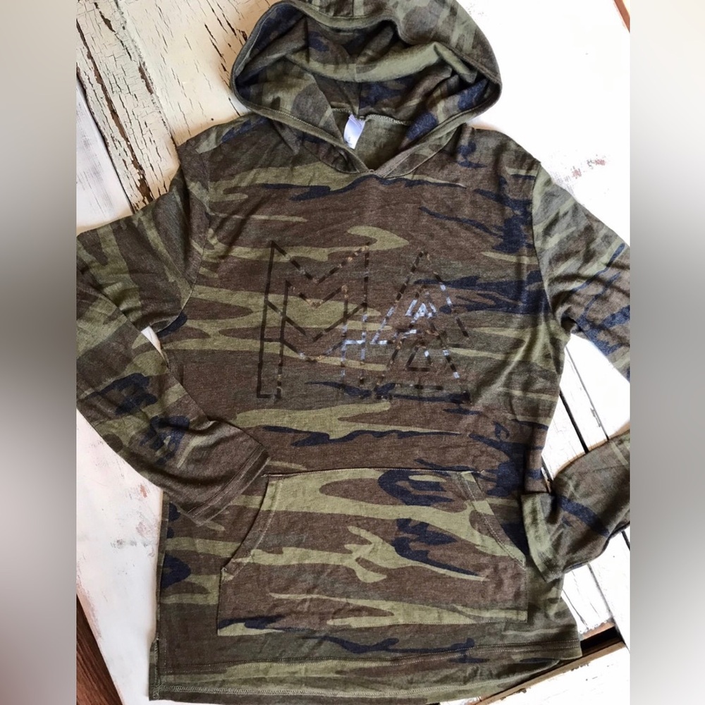 Declan and Crew MAMA long sleeve hooded shirt